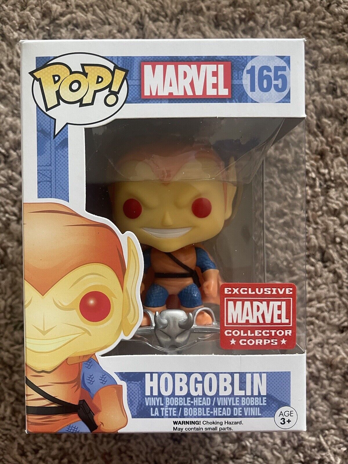 Rare Hobgoblin #165 (funko Pop) Marvel Collector Corps Exclusive